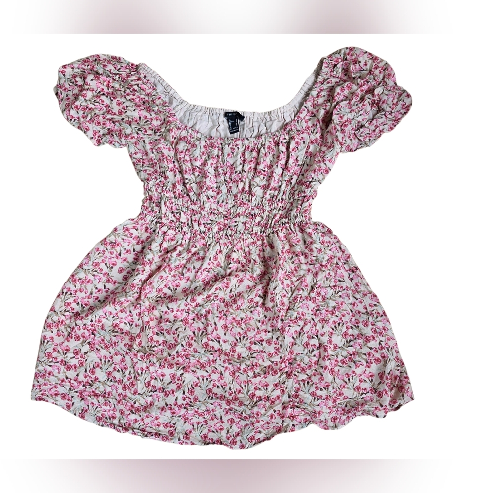 Forever 21 Floral Print Bohemian Mini Dress Size L